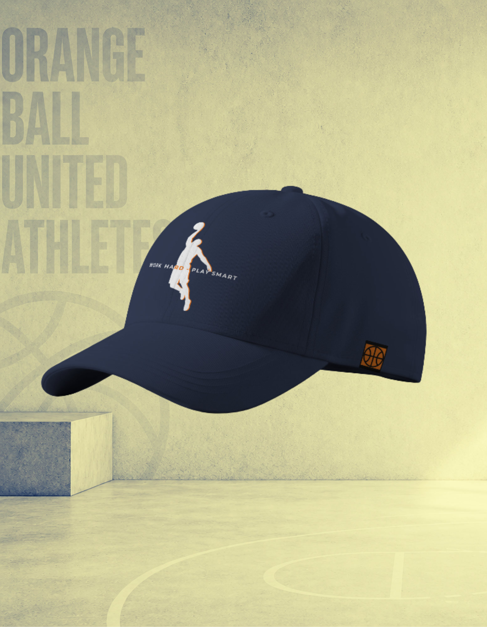 Basketball Baseball Cap | Work Hard – Play Smart | OBUA