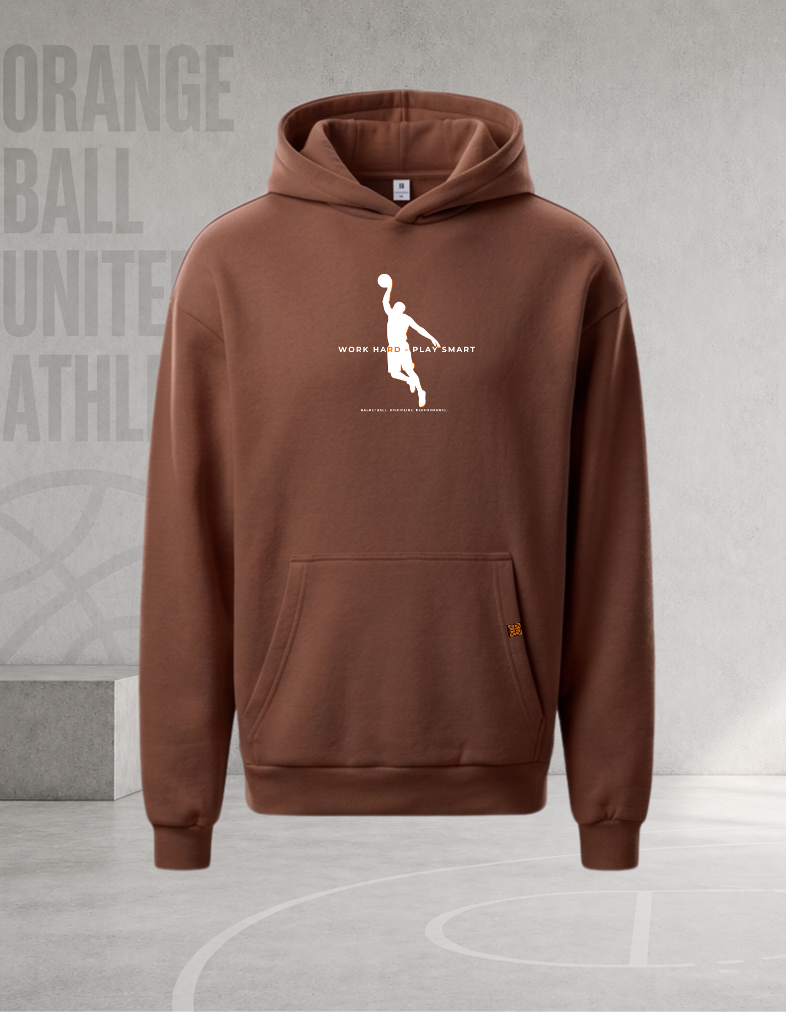 Men’s Oversized Basketball Hoodie | Work Hard – Play Smart v.2