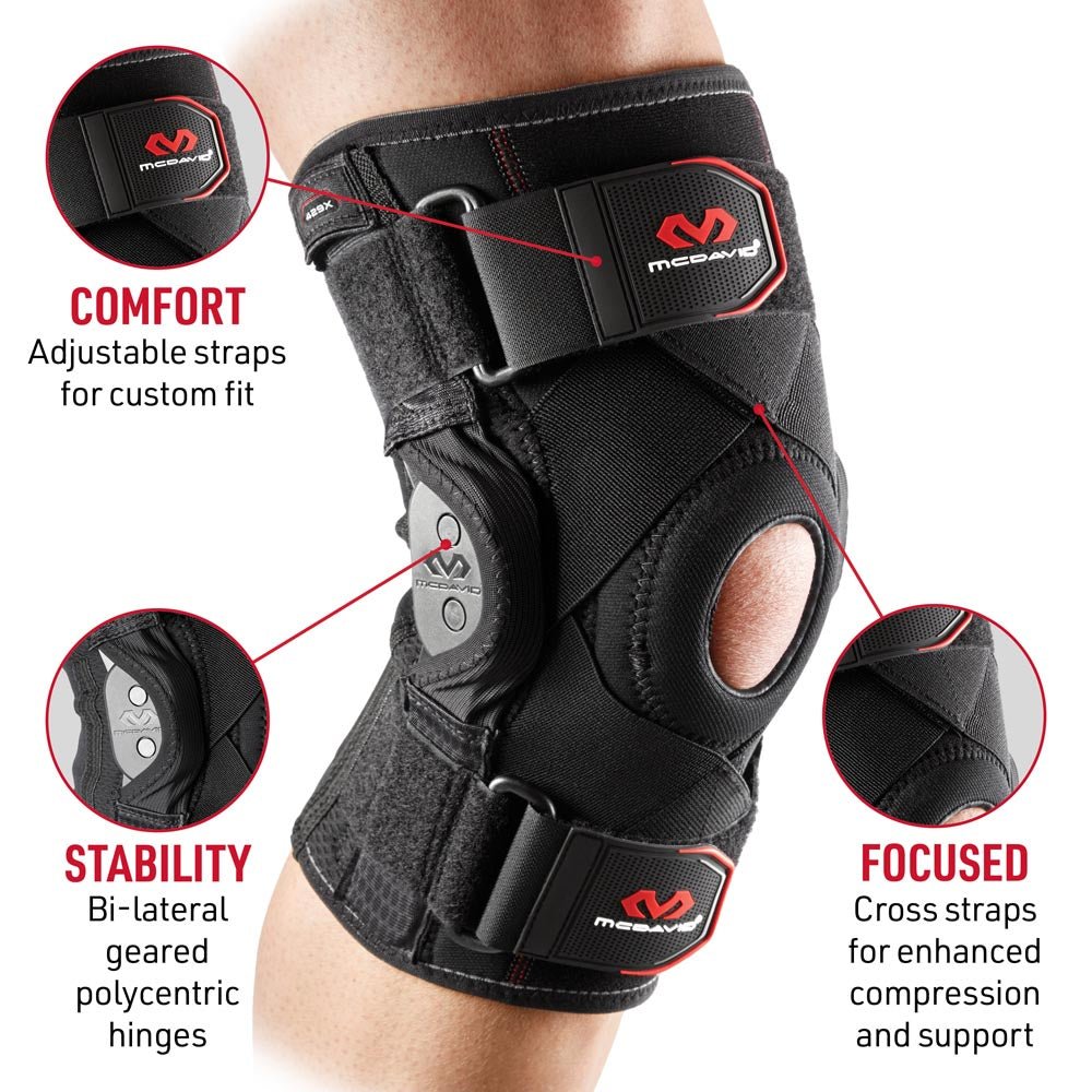 McDavid Knee Brace With Polycentric Hinges And Cross Straps [429X]