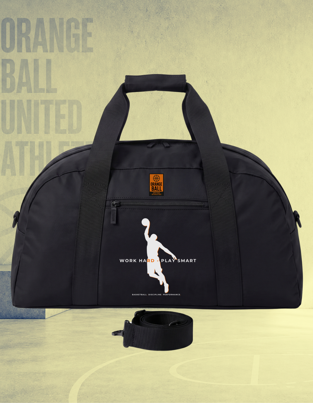 Basketball Sports Duffel Bag Large (48L) | Work Hard – Play Smart | OBUA