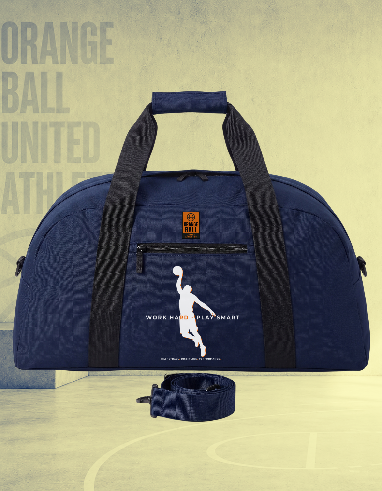 Basketball Sports Duffel Bag Large (48L) | Work Hard – Play Smart | OBUA