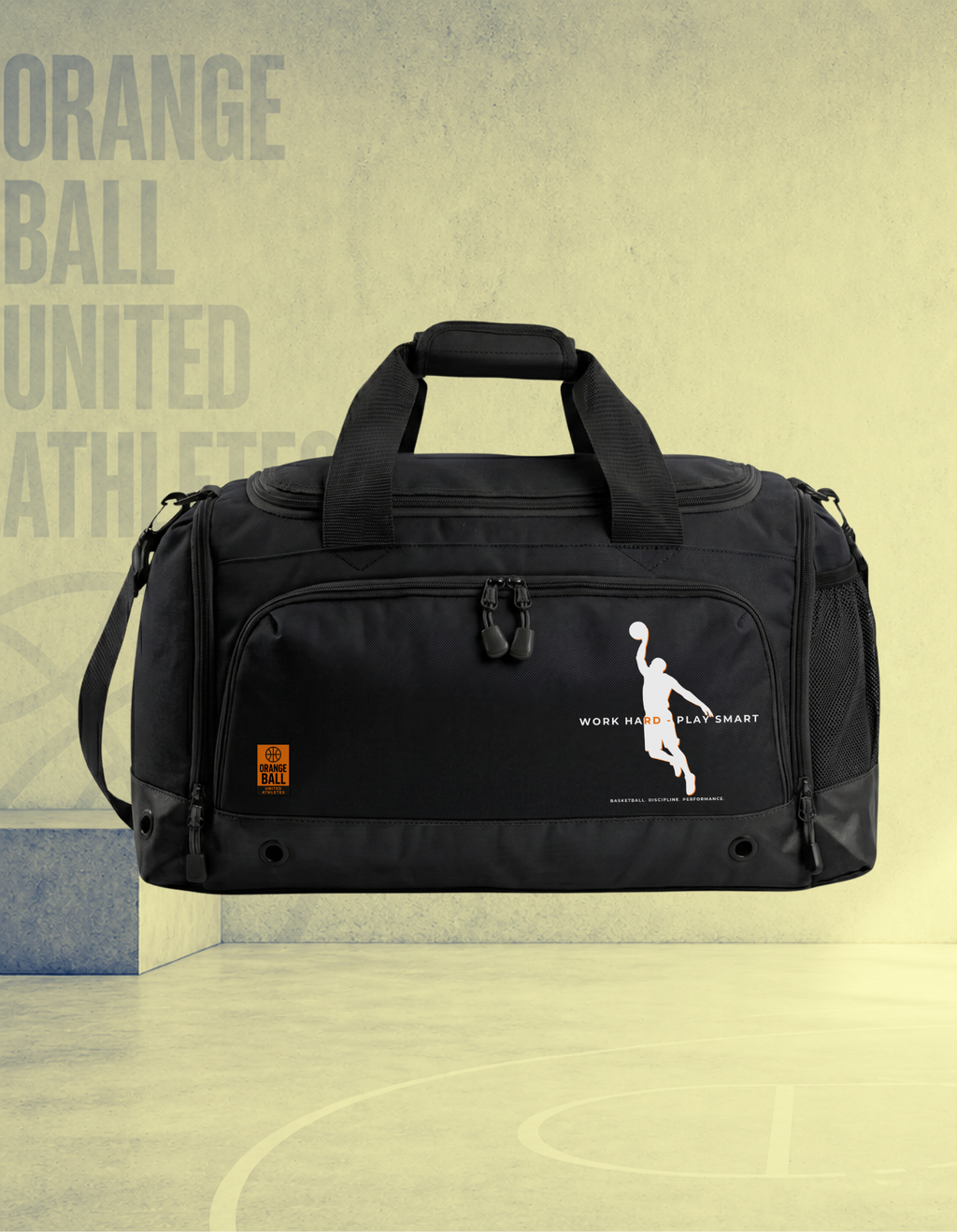 Basketball Sports Duffel Bag Medium (30L) | Work Hard – Play Smart | OBUA