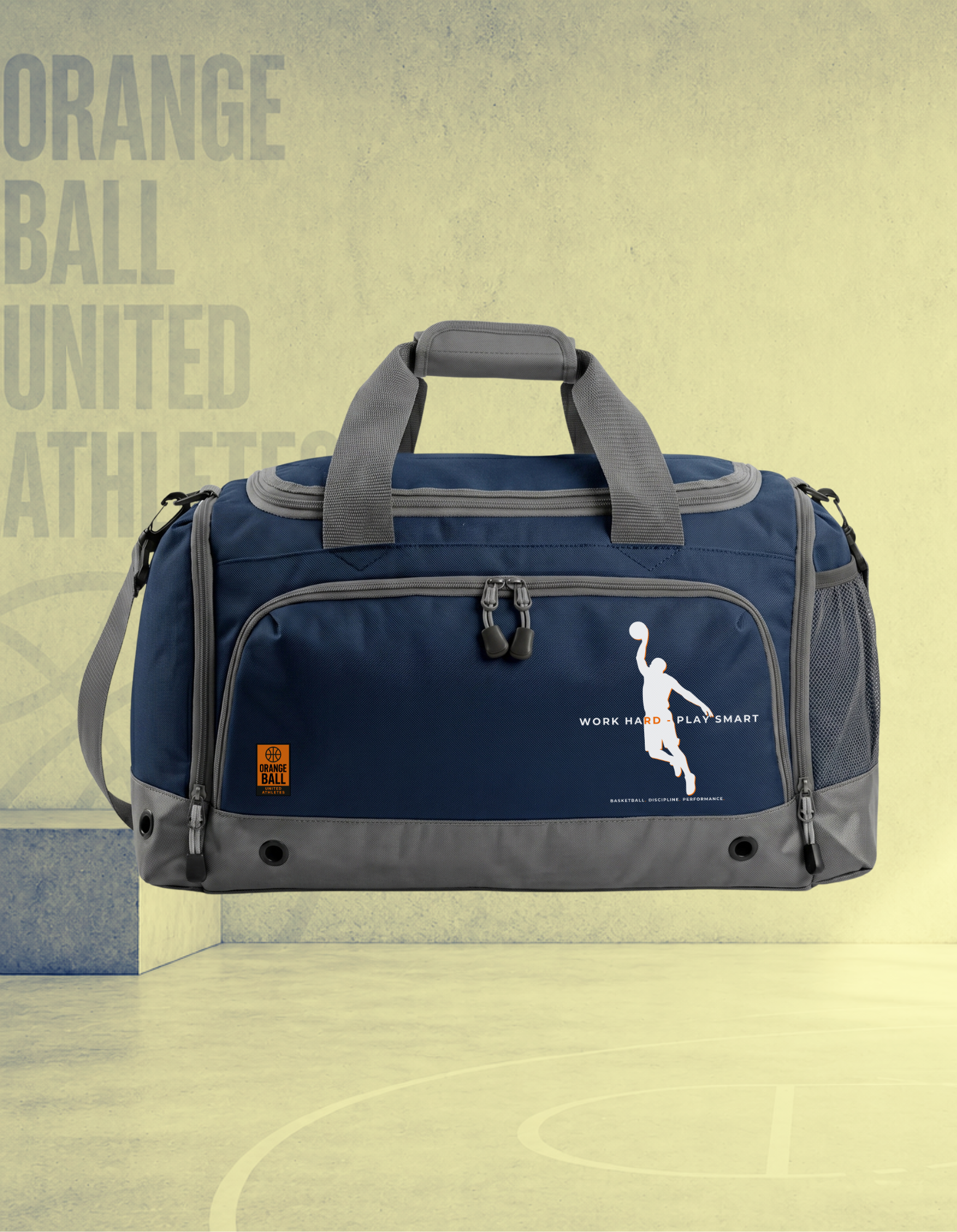 Basketball Sports Duffel Bag Medium (30L) | Work Hard – Play Smart | OBUA