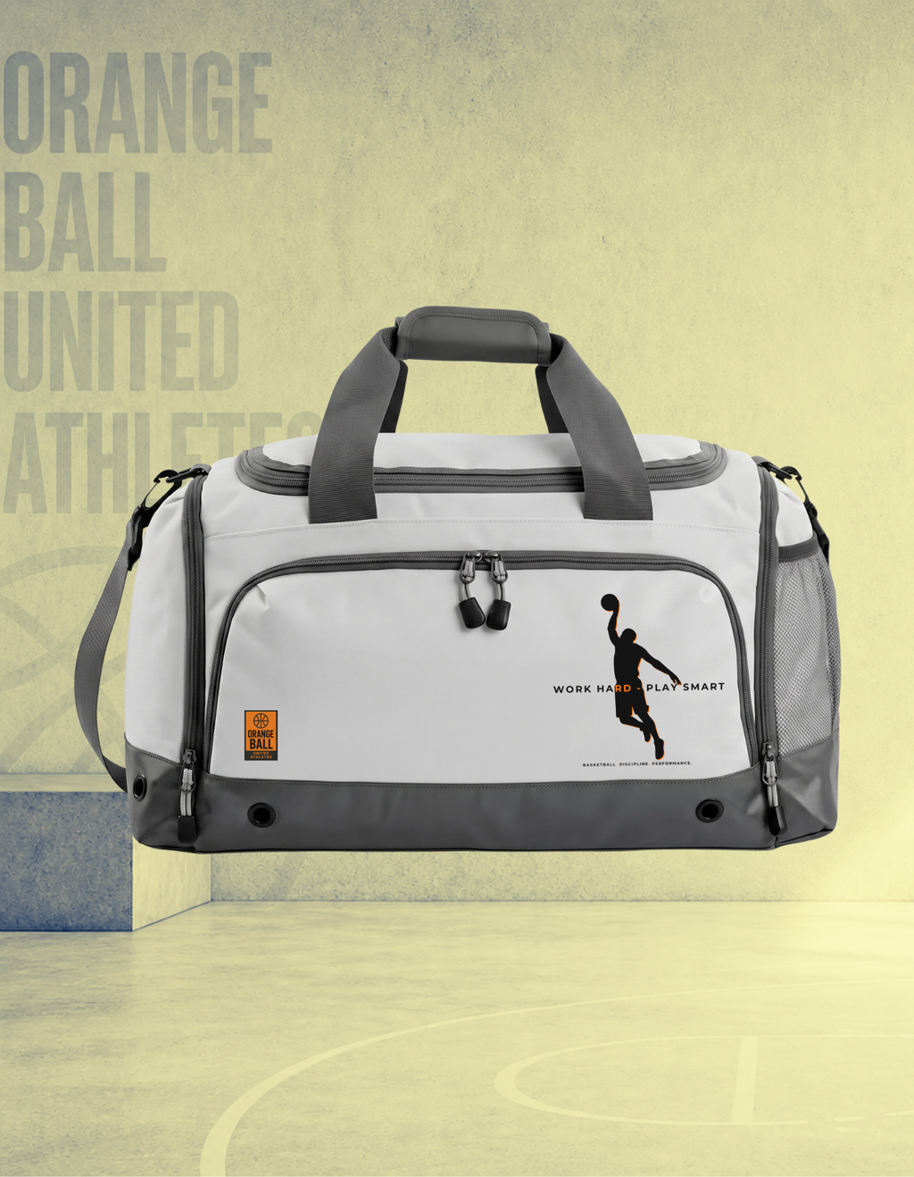 Basketball Sports Duffel Bag Medium (30L) | Work Hard – Play Smart | OBUA