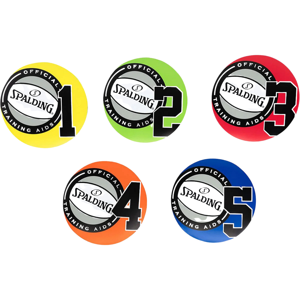 Spalding Shooting Spots Set | Basketball Training Markers (5 Pieces)