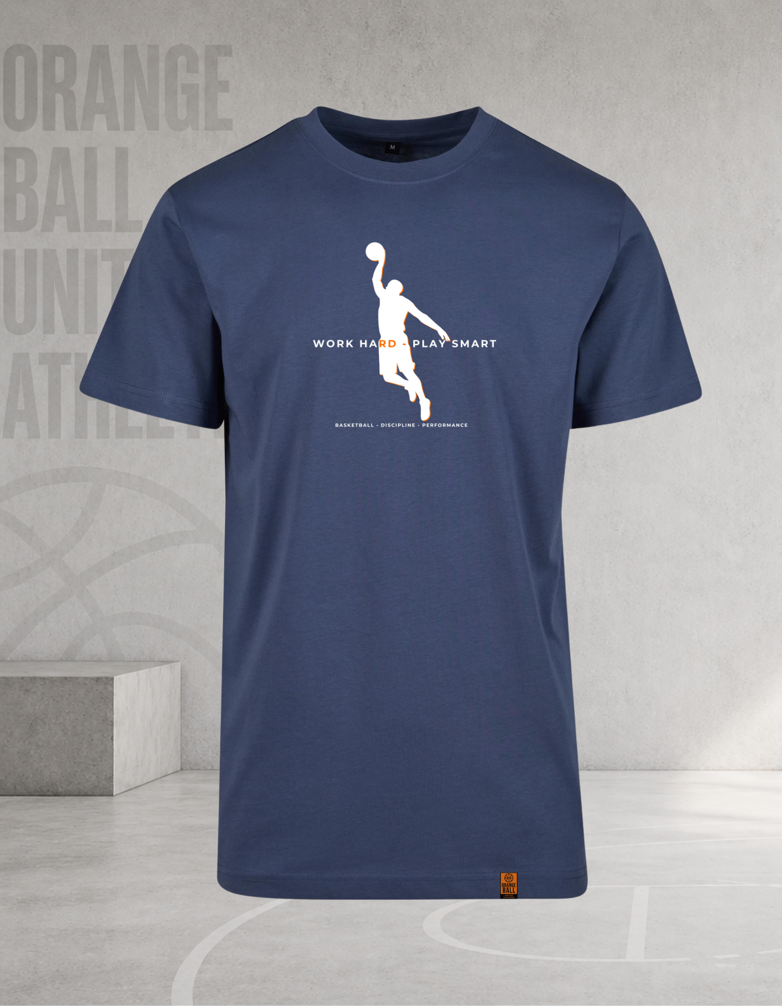 Men’s Basketball T-Shirt | Work Hard – Play Smart v.2