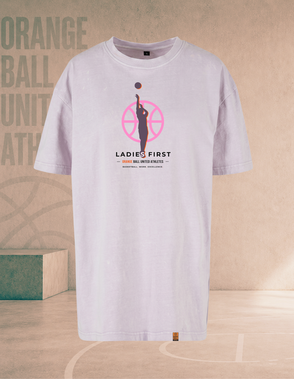 Women’s Oversized Acid Wash Basketball T-Shirt | LadiesFirst v.3