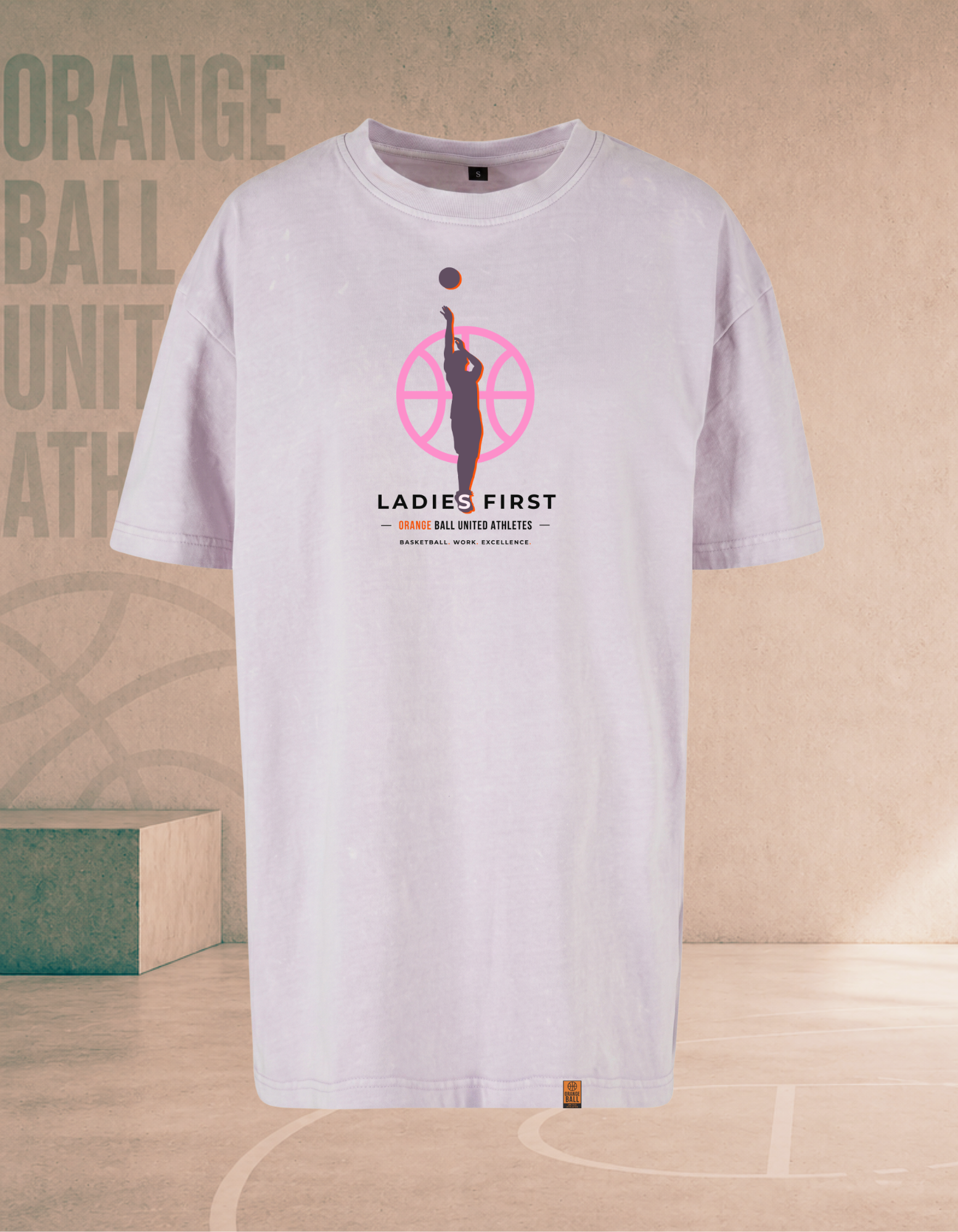 Women’s Oversized Acid Wash Basketball T-Shirt | LadiesFirst v.3