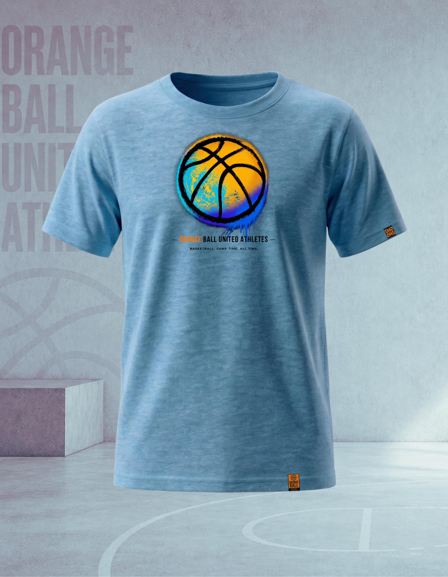 Kids Basketball T-Shirt | Extended Youth Fit | Graffiti Ball v.2