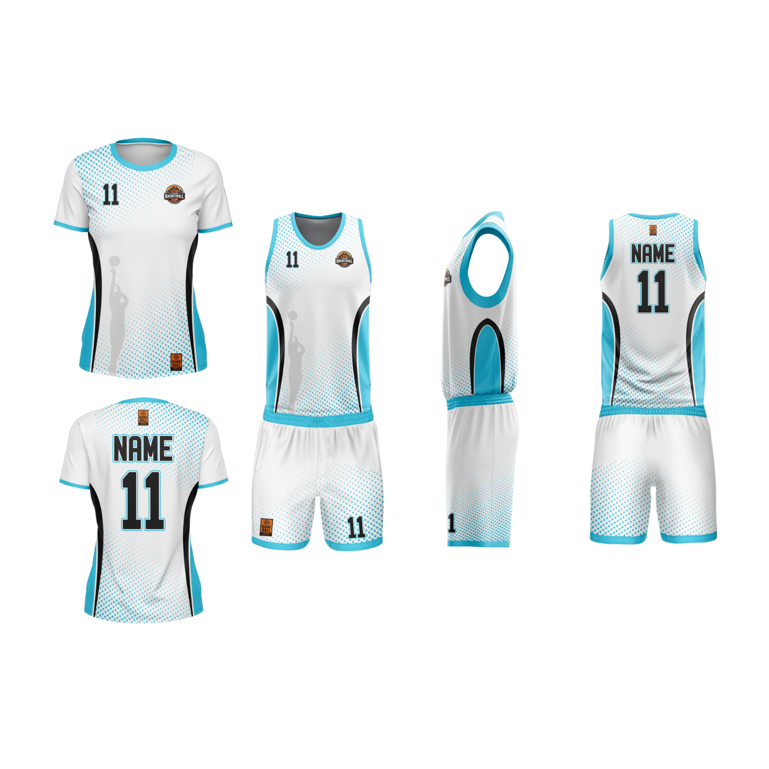 Women’s Basketball Teamwear Set | Game Uniform + Warm-Up Shirt | ClubLine