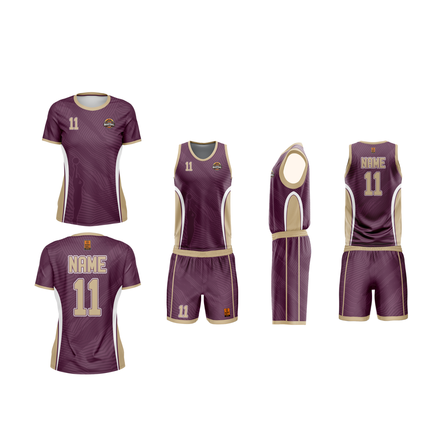 Women’s Basketball Teamwear Set | Game Uniform + Warm-Up Shirt | ClubLine