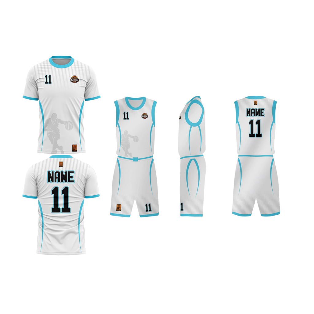 Youth Basketball Teamwear Set | Game Uniform + Warm-Up Shirt | ClubLine